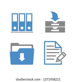 Set of folder icons. Simple vector illustration.