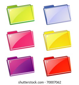 Colorful Perspective Banner Collection Setvector Illustration Stock ...