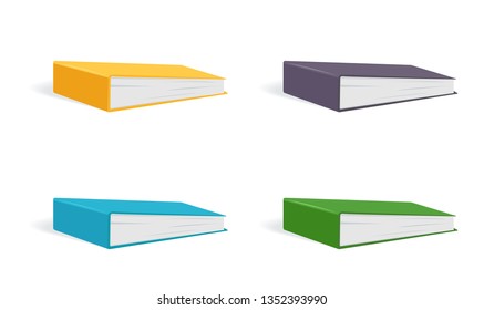 The set of folders with documents of different colors