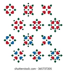 Set of folk ornaments - vector illustration