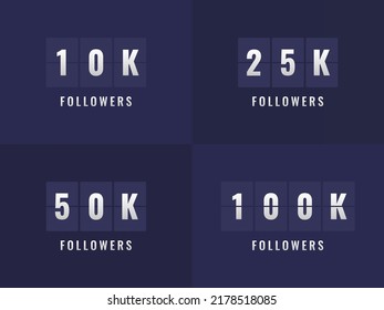 set of followers celebration template