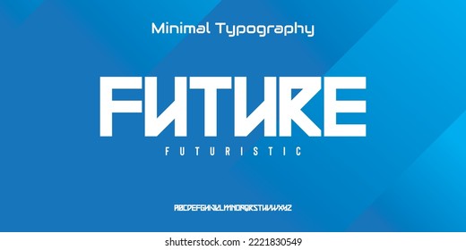 Set of fonts in minimalist style. Urban Minimal font. Typography and regular. Vector illustration.