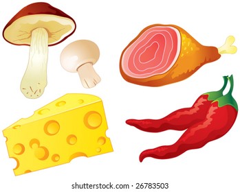 Set of food