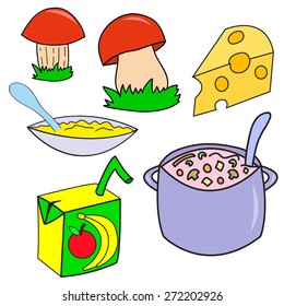 set of food