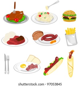 Set of food
