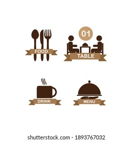 a set of food and beverage menu vector graphic illustrations, great to use for symbols of restaurants, cafes, canteens, and other eating places