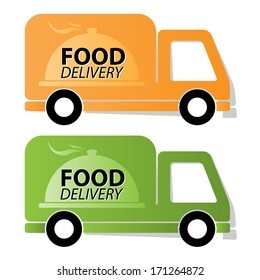Set of food delivery label.