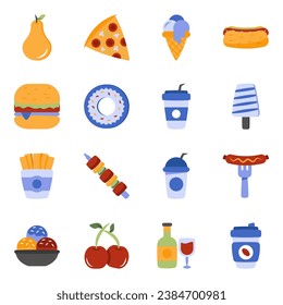 Set of Food Flat Icons