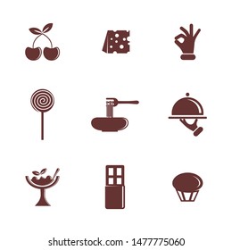 Set of Food Icon logo vector. Concept icon logo food with many variants.