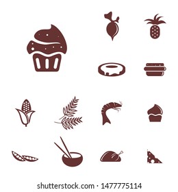 Set of Food Icon logo vector. Concept icon logo food with many variants.