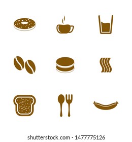 Set of Food Icon logo vector. Concept icon logo food with many variants.