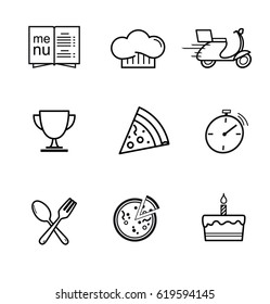 Set of food icon. Vector elements. Can be use for your design.