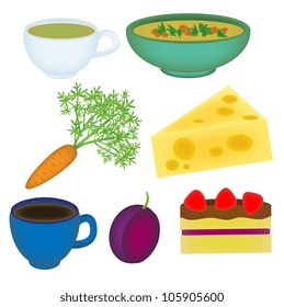 Set of food icons