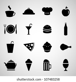 Set of food icons