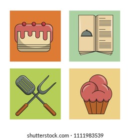 Set of food icons