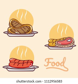 Set of food icons