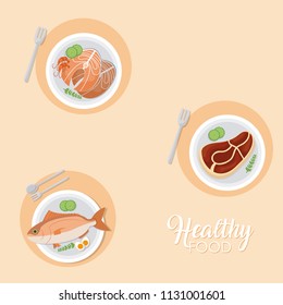 Set of food icons