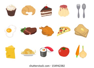 set of food icons