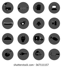 Set of food icons.