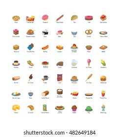 Set of food icons