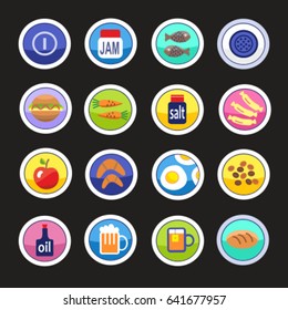 Set of food icons