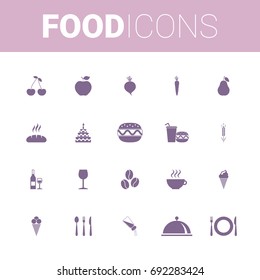 Set of food icons