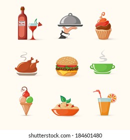 Set of food icons eps10