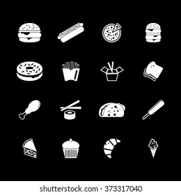 Set of Food icons. EPS10. Vector.
