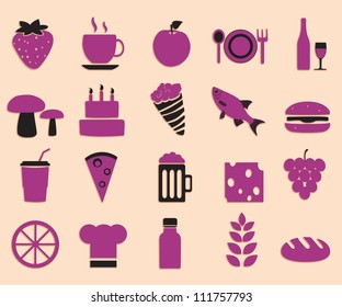 Set of food icons - vector icons