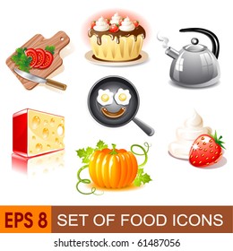 Set of food icons. Vector