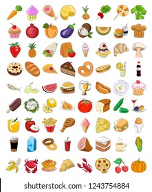 Set of Food icons - vector collection.