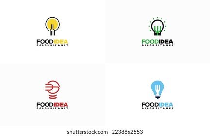 Conjunto de diseños de logotipo de la Idea de alimentos vectores de concepto, icono de la plantilla del logotipo del Restaurante de alimentos