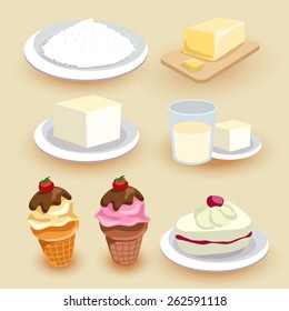 Set of food illustration