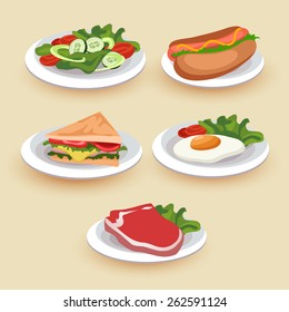 Set of food illustration