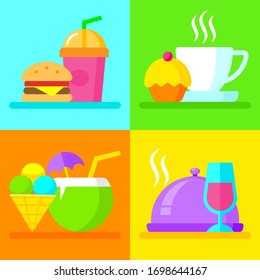 Set of food illustration. Vector illustration