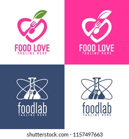 Set Food logo design illustration