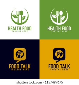 Set Food logo design illustration