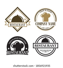 Un Conjunto De Vectores De Comida , Un Conjunto De Logotipos De Restaurantes