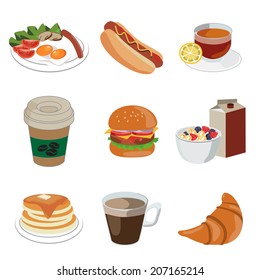 Food Beverage Cartoon Icon Fastfood Illustration Stock Vector (Royalty ...