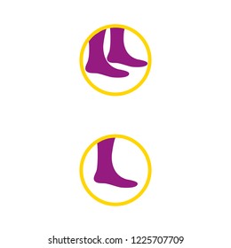 a set of foot icons