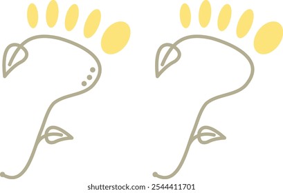 a set of foot icons