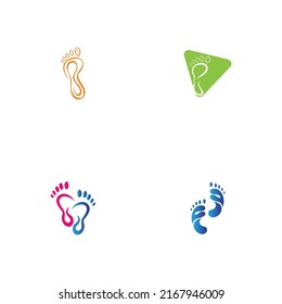 conjunto de plantillas de diseño de logotipo de impresión de pie