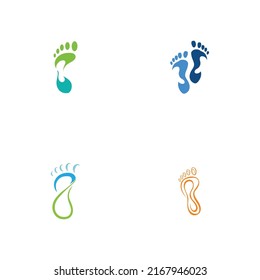 conjunto de plantillas de diseño de logotipo de impresión de pie