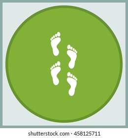 Set of foot symbol icon. 
