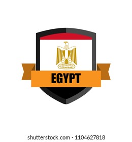 Set of Football Badge vector Designed illustration. Football tournament 2018 Group A with Word Egypt.