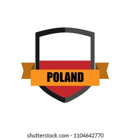 Set of Football Badge vector Designed illustration. Football tournament 2018 Group H with Word Poland.