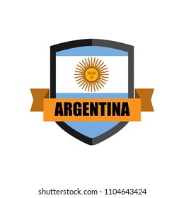 Set of Football Badge vector Designed illustration. Football tournament 2018 Group D with Word Argentina.