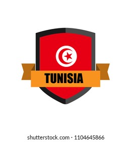 Set of Football Badge vector Designed illustration. Football tournament 2018 Group G with Word Tunisia.