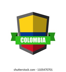 Set of Football Badge vector Designed illustration. Football tournament 2018 Group H with Word Colombia.