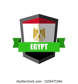 Set of Football Badge vector Designed illustration. Football tournament 2018 Group A with Word Egypt.